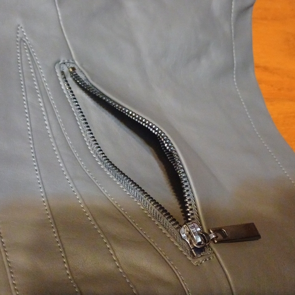 JOUJOU Women's Petite Plus Size Grey Jacket - Picture 6 of 15